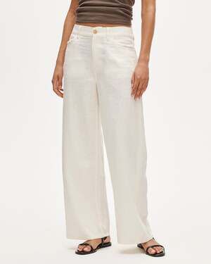 J.Crew Preppy Casual Petite Five Pocket Pant Stretch Linen Blend Ivory Size P25